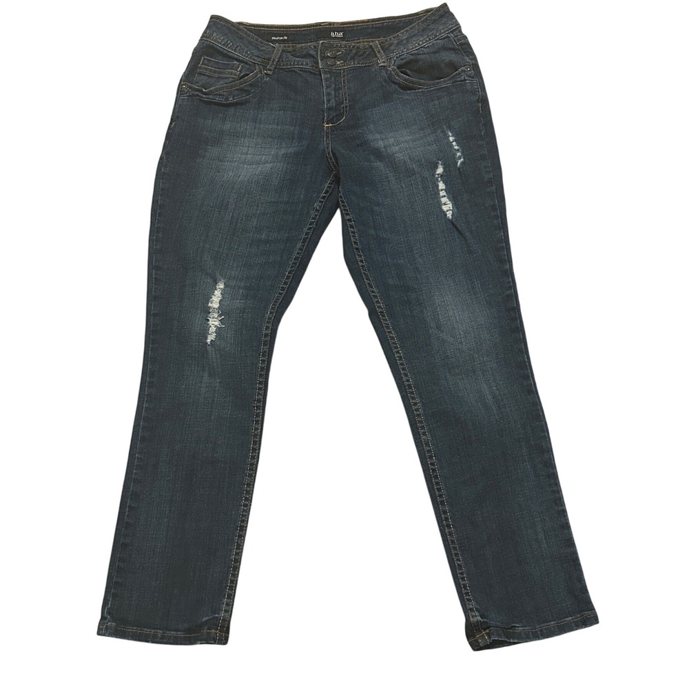 ANA Modern Fit Womens Blue Distressed Denim Jeans Size 10‎